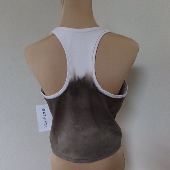 Athleta Shanti Watercolor Striped Crop Tank Mortar and Mushroom - Picture 5 of 5
